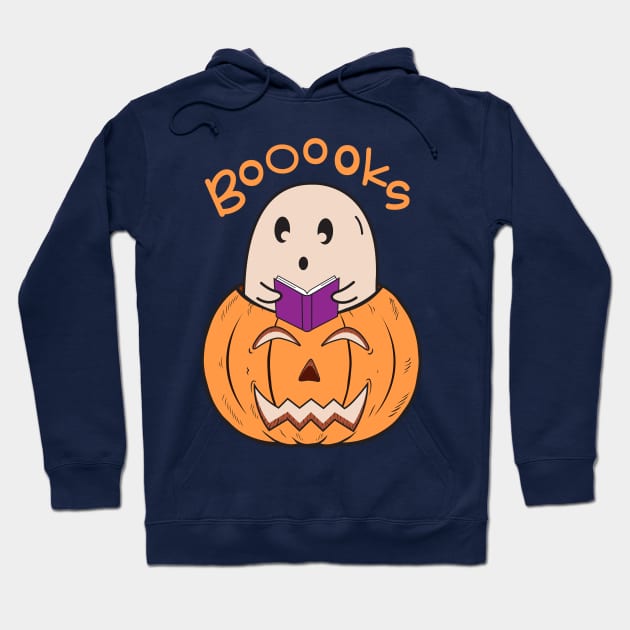 Halloween Pumpkin Head Book Hoodie by Candaria